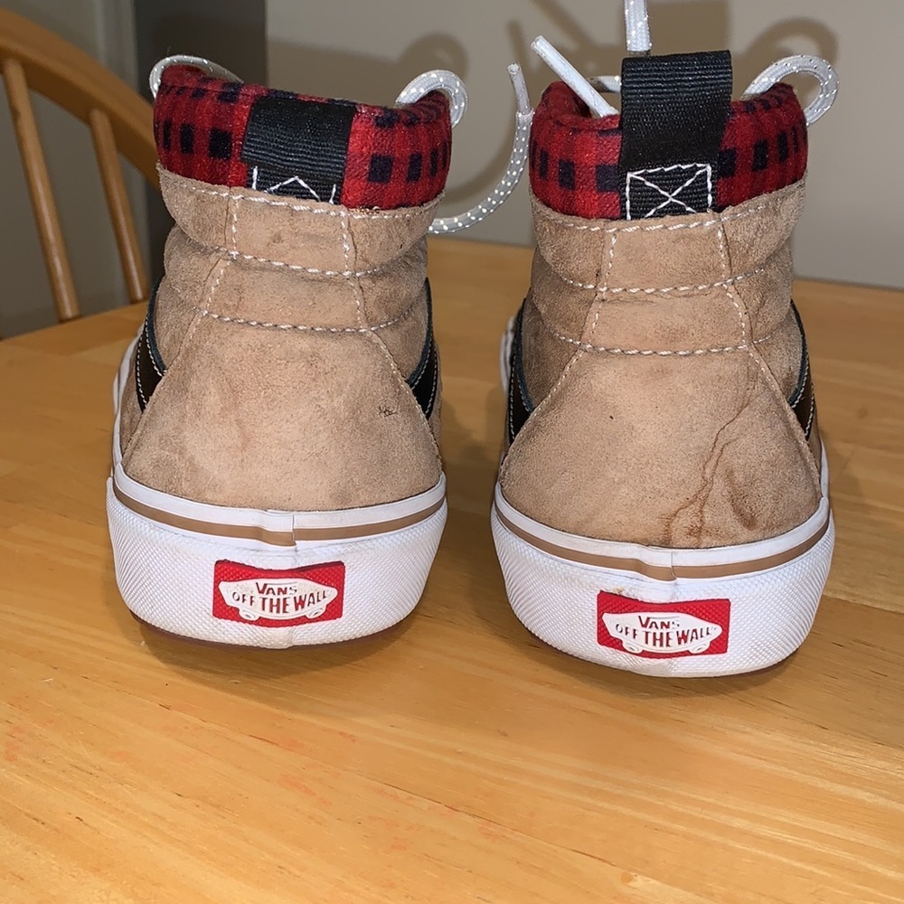 Plaid brown/black Sk8-Hi Vans sneakers. Men’s 7.  Women’s 8.5. - Picture 4 of 10
